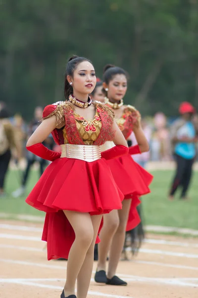 Sport dag parade in Thailand — Stockfoto