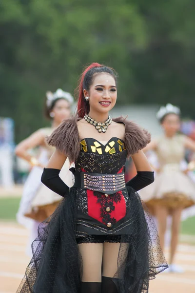 Desfile do dia do esporte na Tailândia — Fotografia de Stock