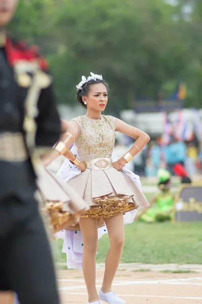 Parade zum Tag des Sports in Thailand — Stockfoto