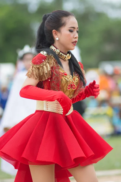 Desfile do dia do esporte na Tailândia — Fotografia de Stock