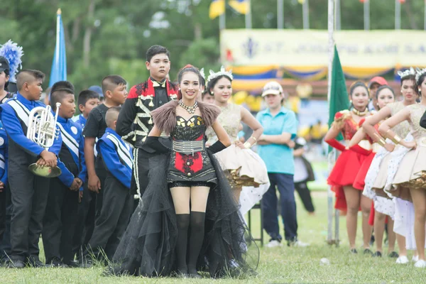 Sport dag parade in Thailand — Stockfoto