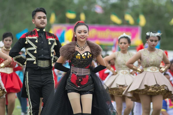 Parade zum Tag des Sports in Thailand — Stockfoto