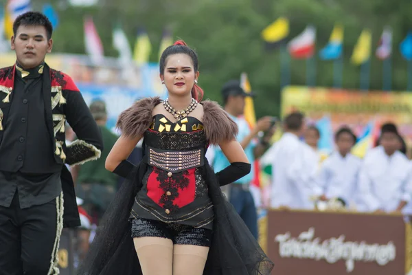 Desfile do dia do esporte na Tailândia — Fotografia de Stock