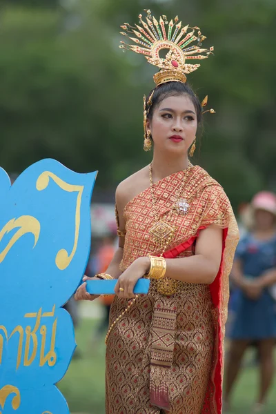 Parade zum Tag des Sports in Thailand — Stockfoto