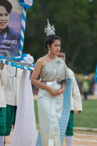 Parade zum Tag des Sports in Thailand — Stockfoto