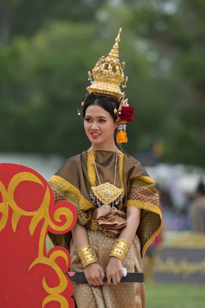 Parade zum Tag des Sports in Thailand — Stockfoto