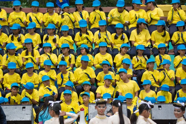 Espectadores no dia do esporte na Tailândia — Fotografia de Stock