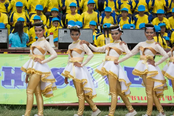 Desfile do dia do esporte na Tailândia — Fotografia de Stock