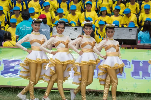 Desfile do dia do esporte na Tailândia — Fotografia de Stock