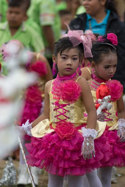 Desfile do dia do esporte na Tailândia — Fotografia de Stock