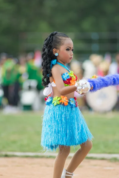 Desfile do dia do esporte na Tailândia — Fotografia de Stock