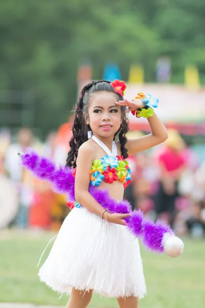 Desfile do dia do esporte na Tailândia — Fotografia de Stock