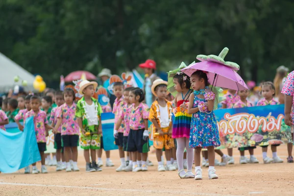 Sport dag parade in Thailand — Stockfoto