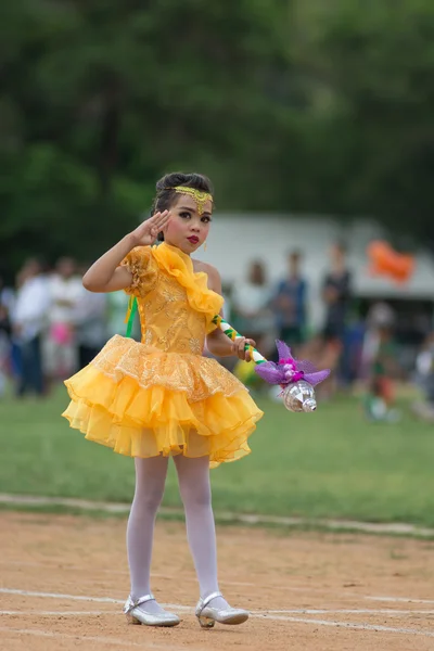 Desfile do dia do esporte na Tailândia — Fotografia de Stock