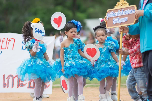 Sport dag parade in Thailand — Stockfoto