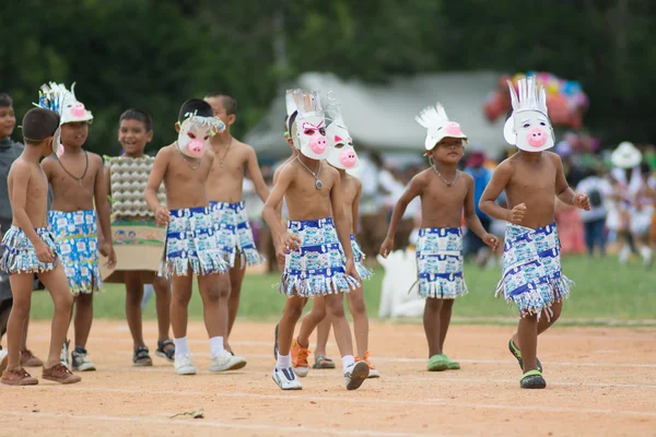 Parade zum Tag des Sports in Thailand — Stockfoto