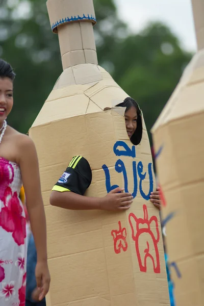 Sport dag parade in Thailand — Stockfoto