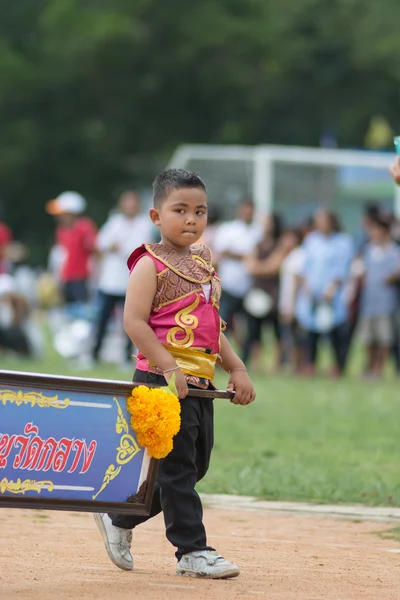 Desfile do dia do esporte na Tailândia — Fotografia de Stock