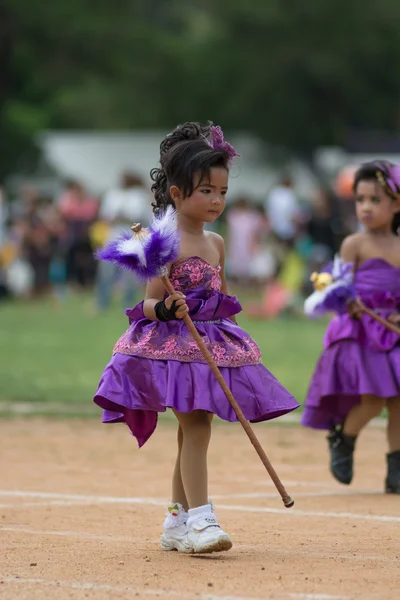 Sport dag parade in Thailand — Stockfoto