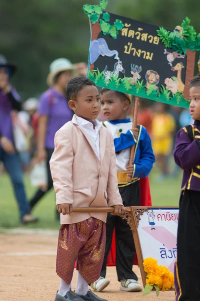 Sport dag parade in Thailand — Stockfoto