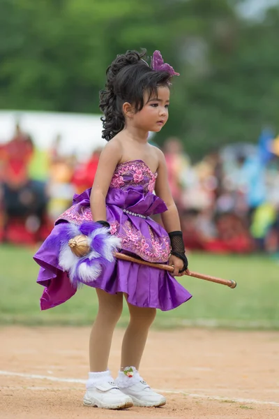 Desfile do dia do esporte na Tailândia — Fotografia de Stock