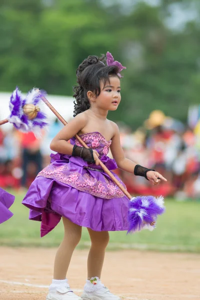 Desfile do dia do esporte na Tailândia — Fotografia de Stock