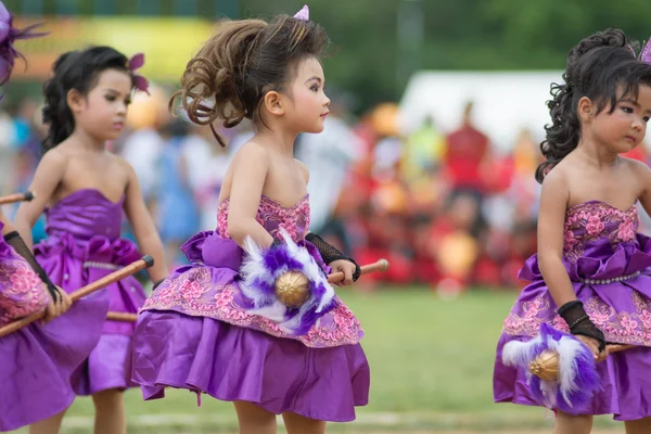 Sport dag parade in Thailand — Stockfoto