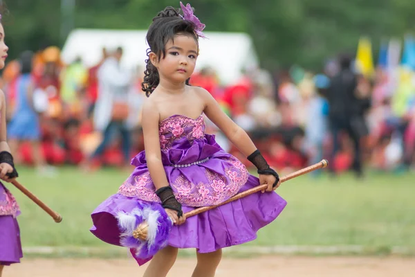 Sport dag parade in Thailand — Stockfoto