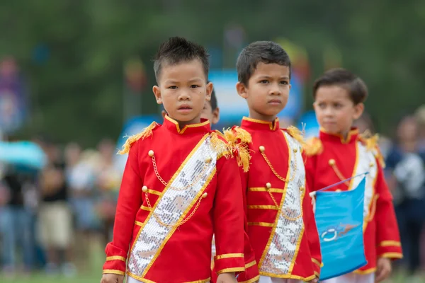 Desfile do dia do esporte na Tailândia — Fotografia de Stock