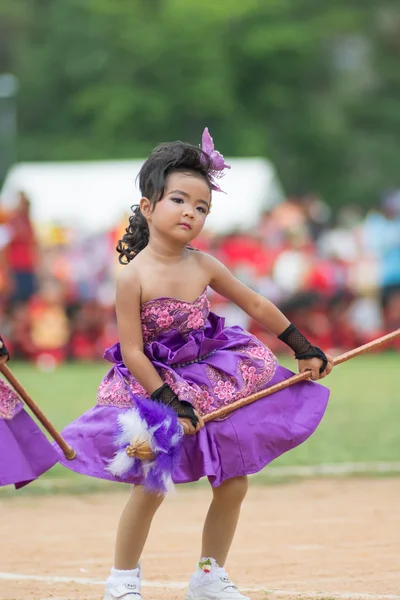 Sport dag parade in Thailand — Stockfoto