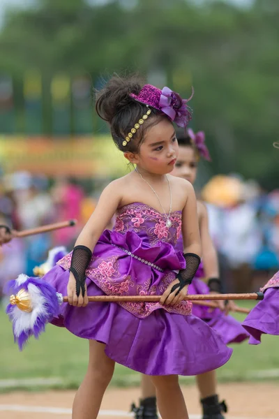 Desfile do dia do esporte na Tailândia — Fotografia de Stock