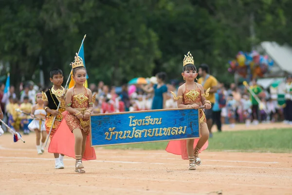 Parade zum Tag des Sports in Thailand — Stockfoto