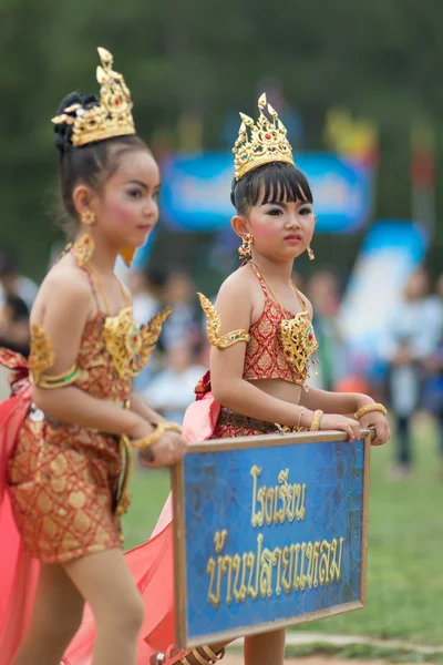 Sport dag parade in Thailand — Stockfoto