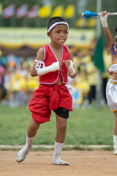 Desfile do dia do esporte na Tailândia — Fotografia de Stock