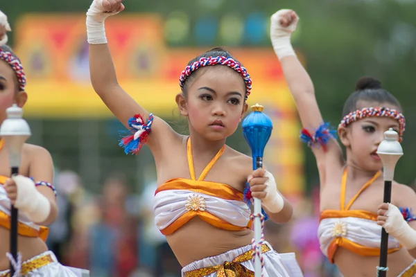 Desfile do dia do esporte na Tailândia — Fotografia de Stock