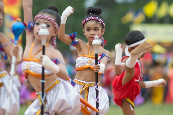 Sport dag parade in Thailand — Stockfoto