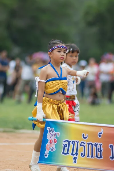 Desfile do dia do esporte na Tailândia — Fotografia de Stock