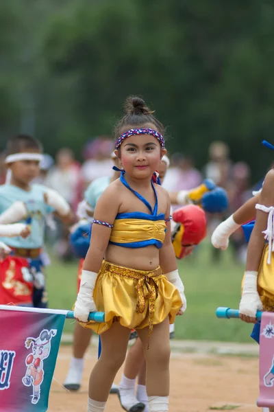 Desfile do dia do esporte na Tailândia — Fotografia de Stock