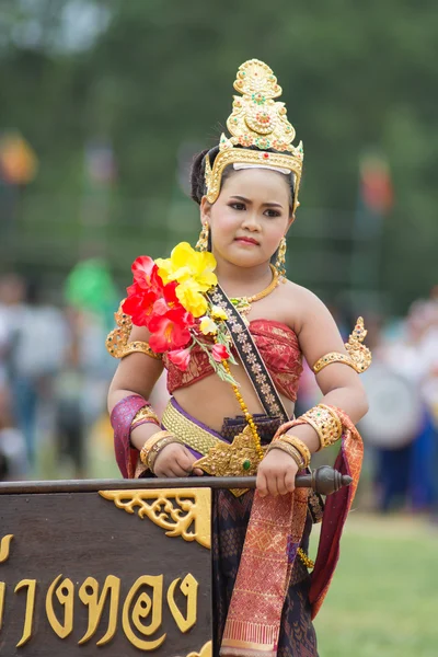 Sport dag parade in Thailand — Stockfoto