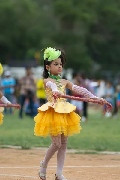 Desfile do dia do esporte na Tailândia — Fotografia de Stock