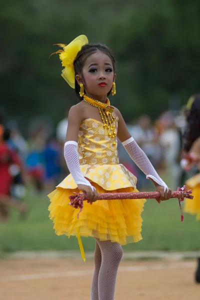 Sport dag parade in Thailand — Stockfoto