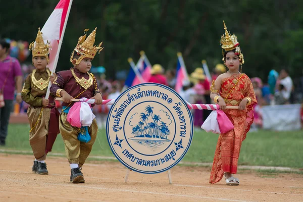 Sport dag parade in Thailand — Stockfoto