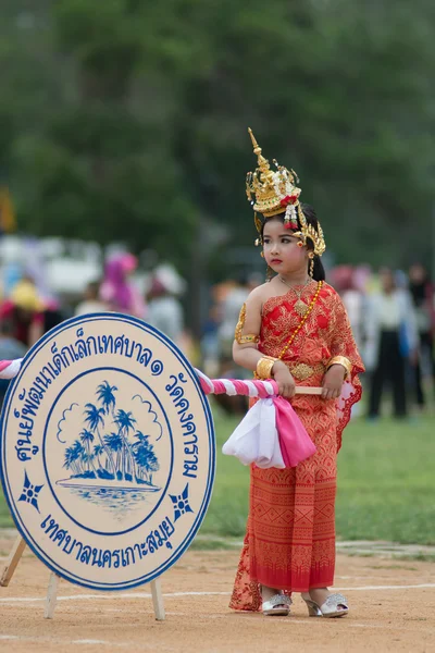 Sport dag parade in Thailand — Stockfoto