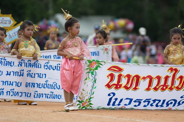 Giornata dello sport sfilata in Thailandia — Foto Stock