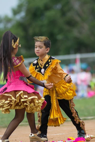 Desfile do dia do esporte na Tailândia — Fotografia de Stock