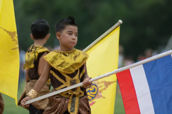 Parade zum Tag des Sports in Thailand — Stockfoto