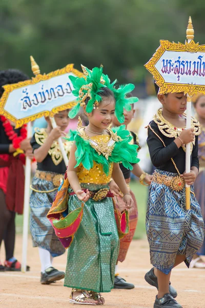 Sportovní den parade v Thajsku — Stock fotografie