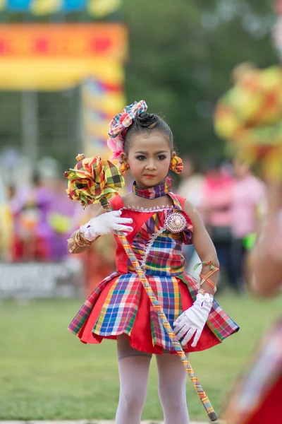 Desfile do dia do esporte na Tailândia — Fotografia de Stock