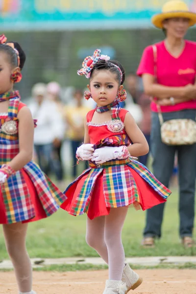 Desfile do dia do esporte na Tailândia — Fotografia de Stock