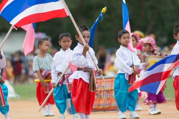 Giornata dello sport sfilata in Thailandia — Foto Stock